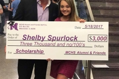 2017 Scholarship Recipient with her BIG Check!